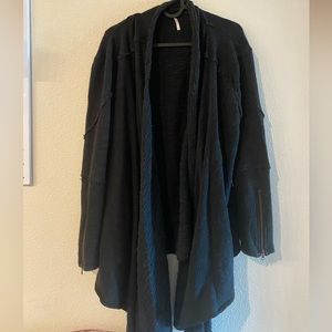 Free People distressed drape sweater